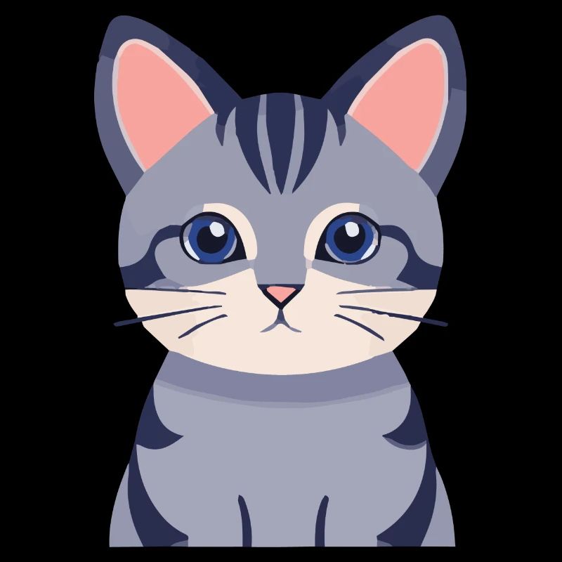 chat gris mignon