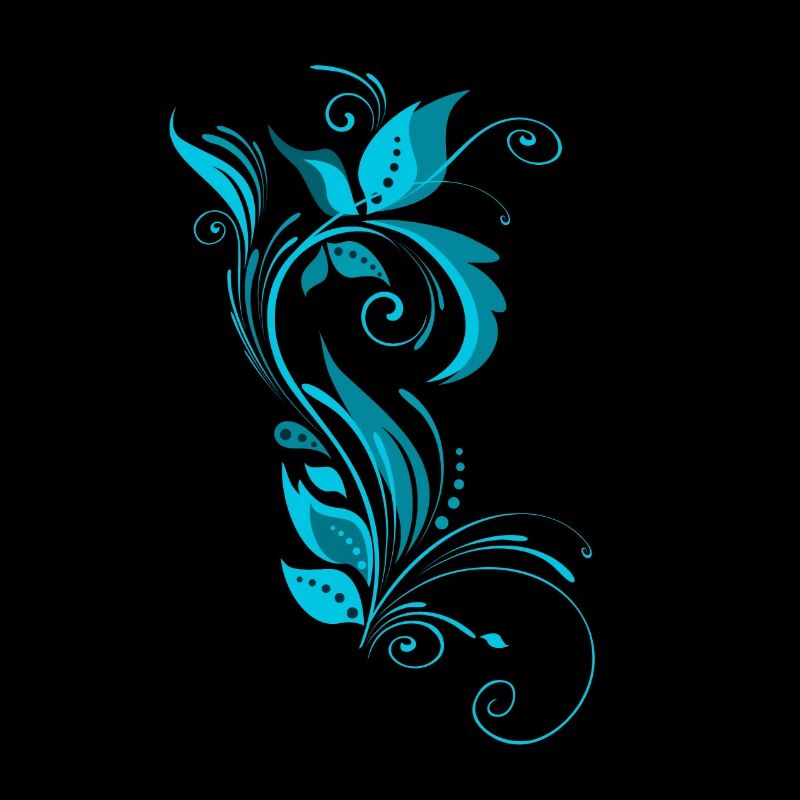 Blue ornamental pattern