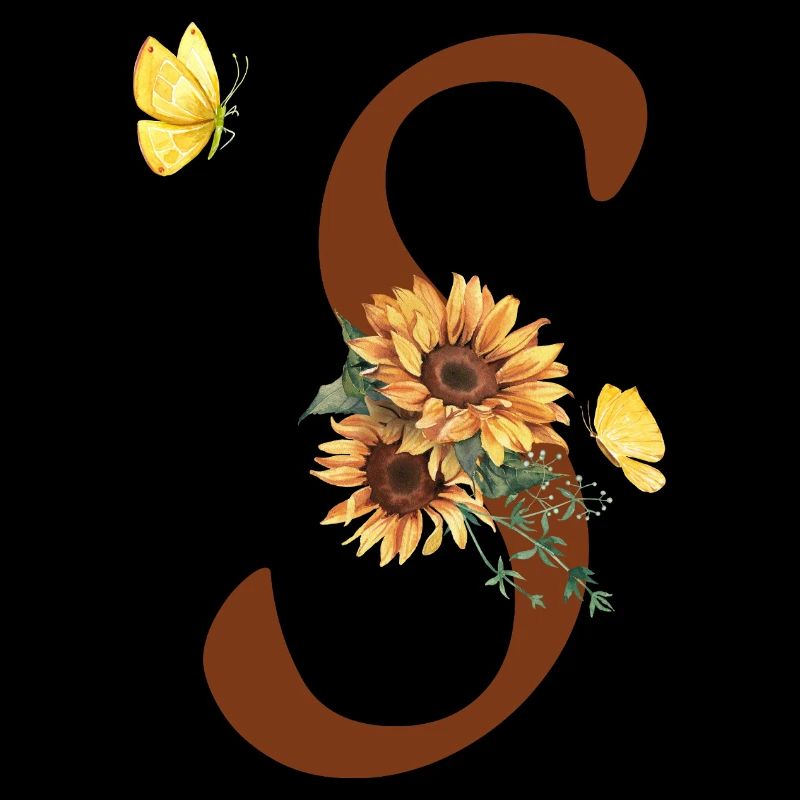 Buchstabe s Sonnenblumenschmetterling