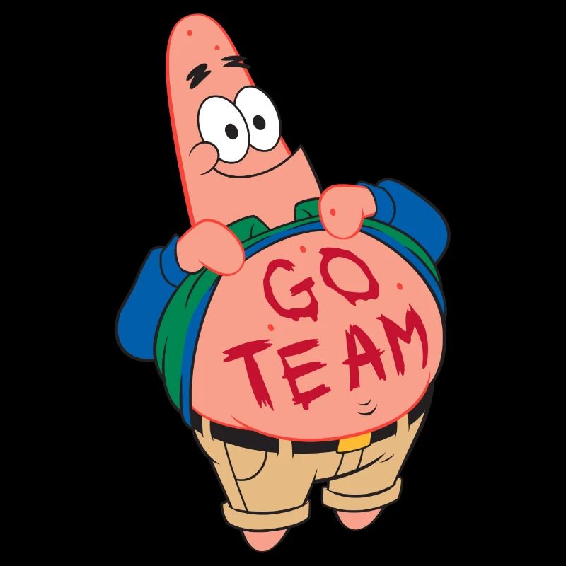 Spongebob Squarepants Patrick Star Go Team Design