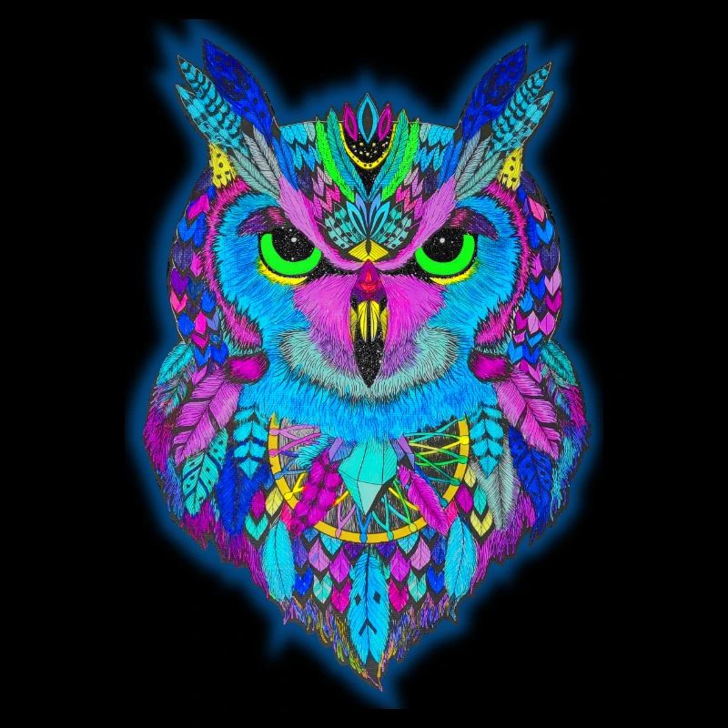 Psy Eule (Euly) Hand gezeichnet