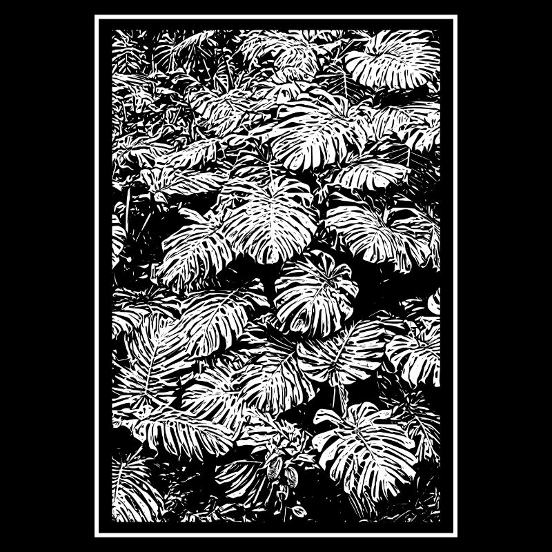 Fleurs en Silhouette Noir Blanc