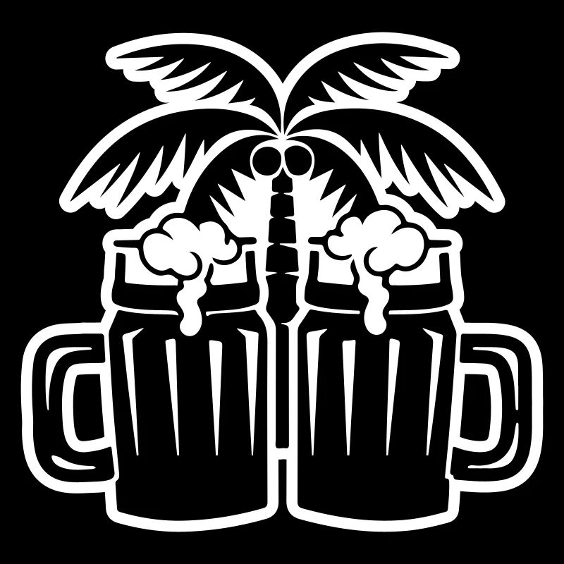 Bier Strand Palmen Insel