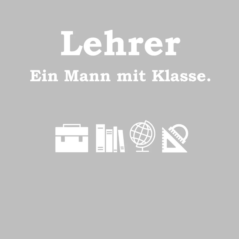 Lehrer - Ein Mann Mit Klasse Schule Geschenk Idee