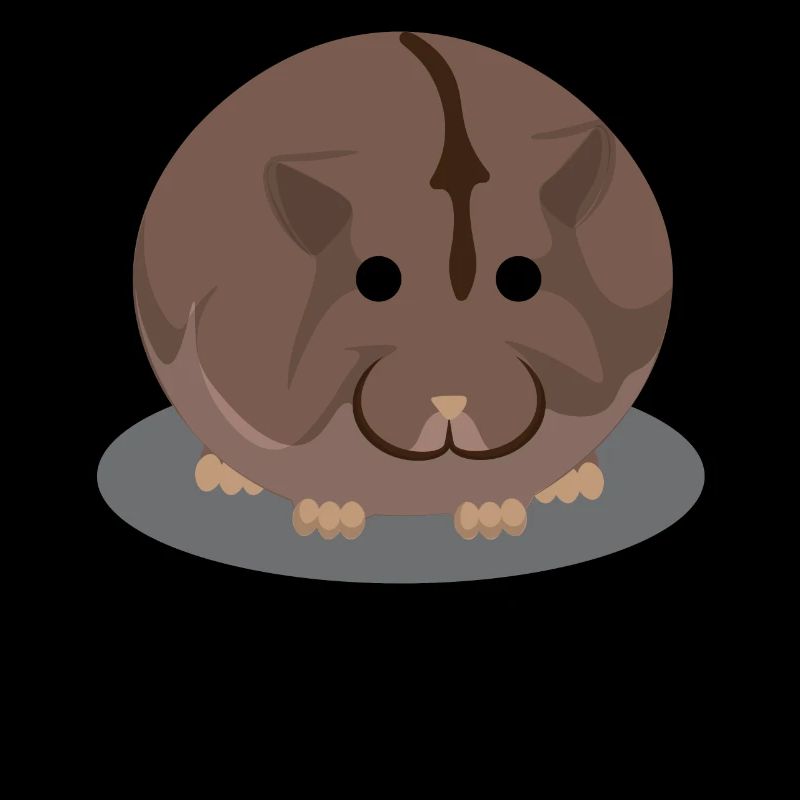 Brown chubby hamster