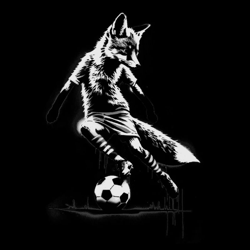Fox playing soccer