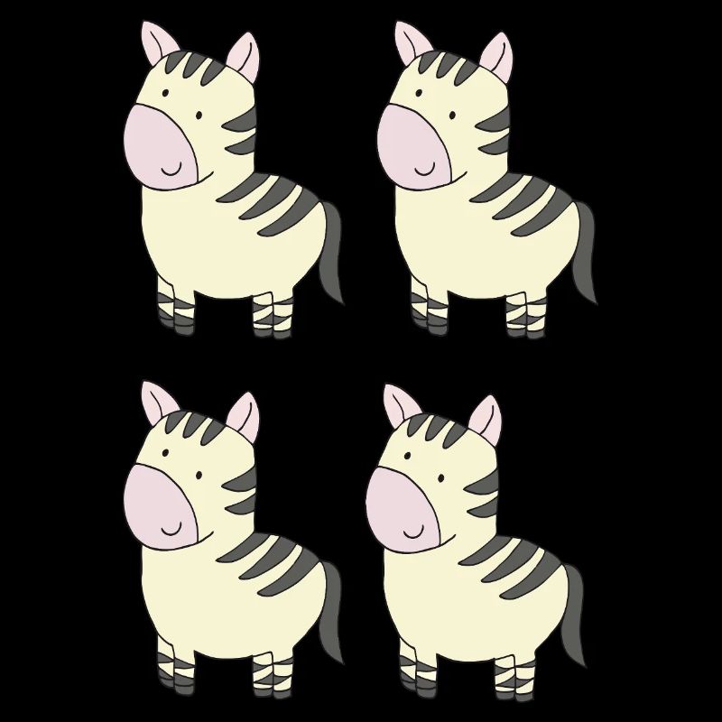 zebra zu viert