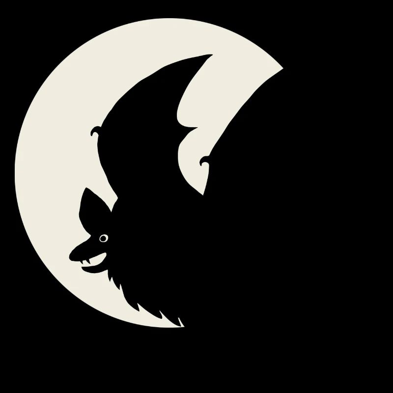 Bat in front of the moon