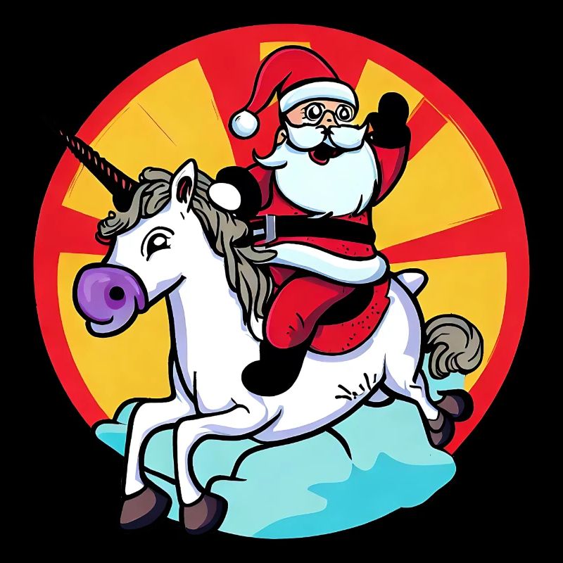 Einhorn Weihnachtsmann