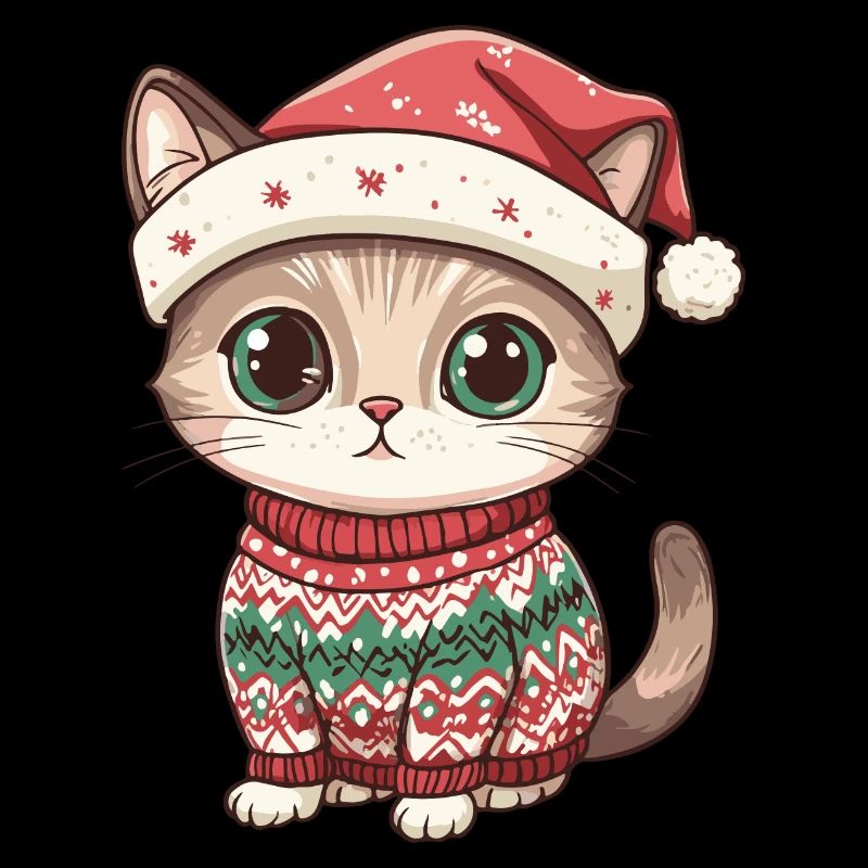 Bande dessinée de Noël de chat