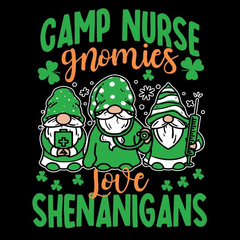 Lagerkrankenschwester Gnomies St. Patrick's Day