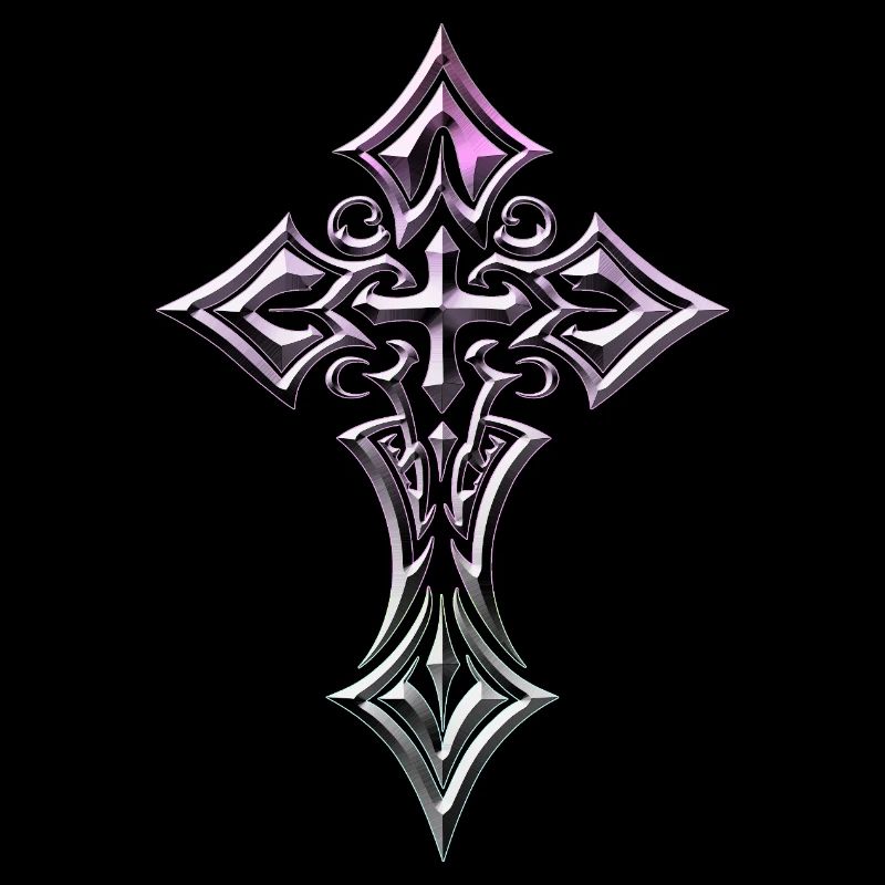Iridescent Gothic Cross