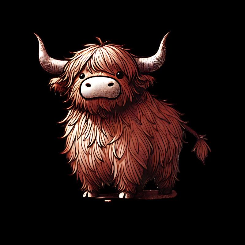 Charmant Highland Cattle Rustic Animal Design
