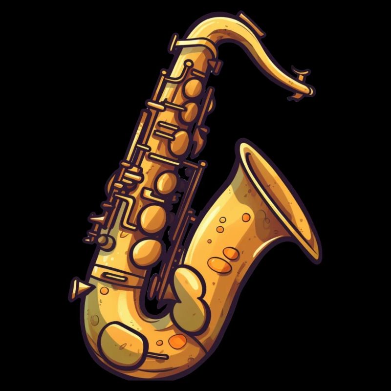 Saxophone in comic style