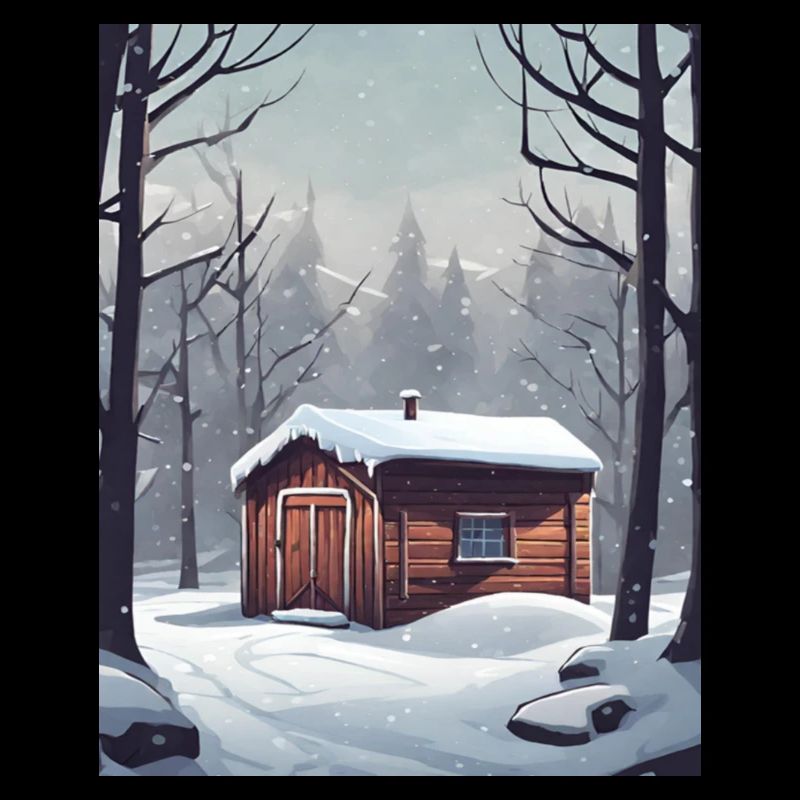 Gemütliche Schneehütte