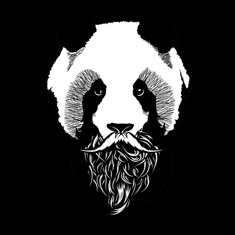 PandaKopf Schnurrbart Schnurrbart Schnurrbart Bart bartbart