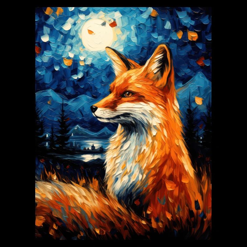 Fox Van Gogh Style