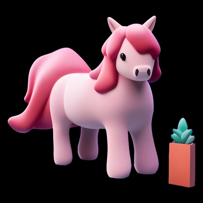 Pinkes Pony - Trickfigur