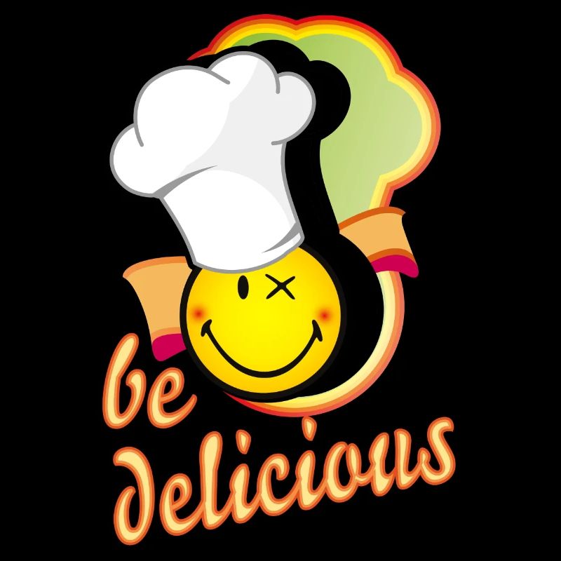 smiley joyeux avec un grand chapeau de chef