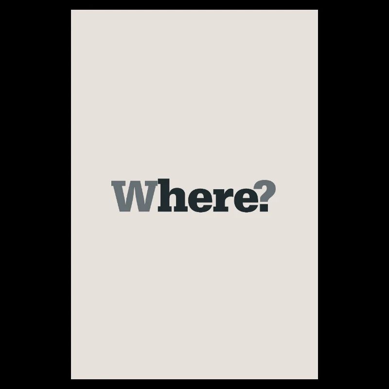 Où ? – Affiche minimaliste moderne