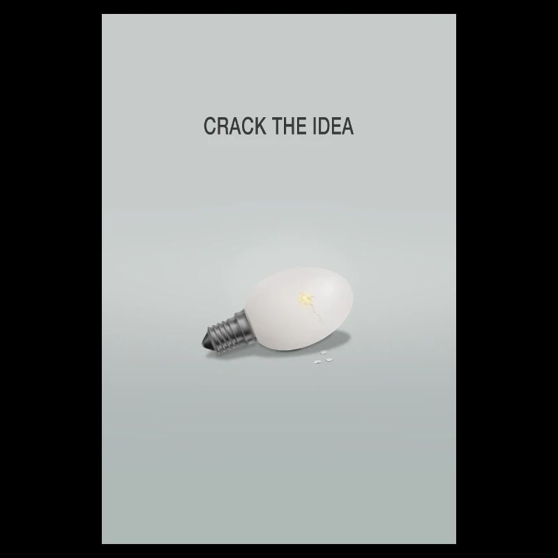 Affiche de pensée créative Crack The Idea