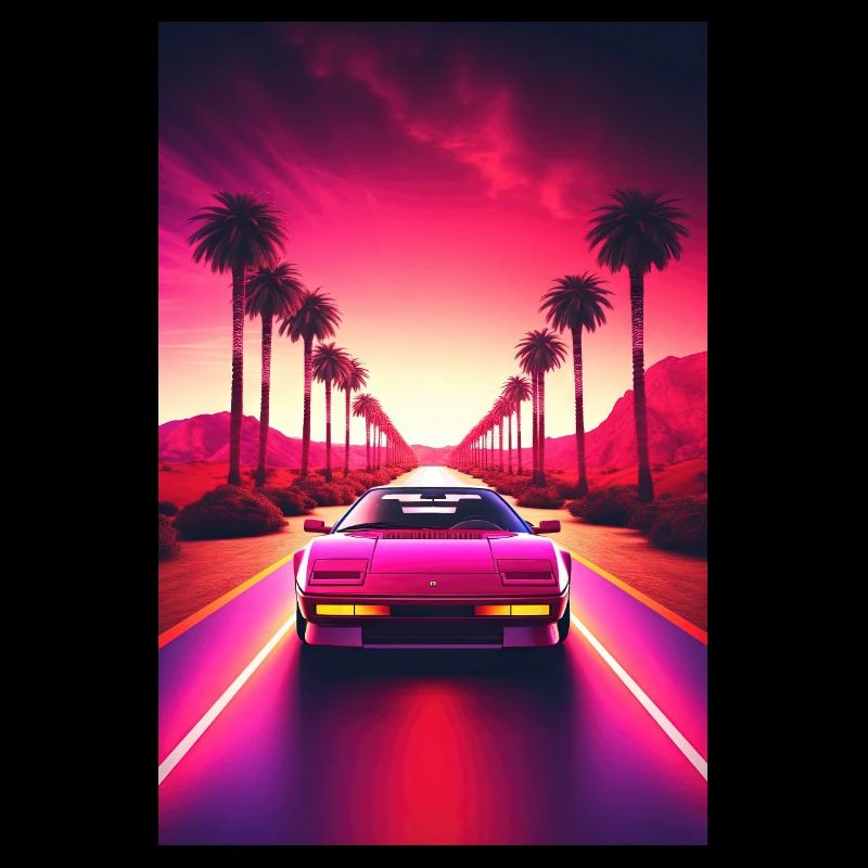 Retro Racer: A Synthwave Cruise through Time