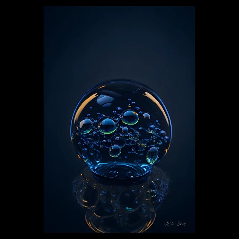 Blasen in einer Blase blau 1
