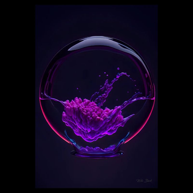 Clouds in a bubble magenta 1