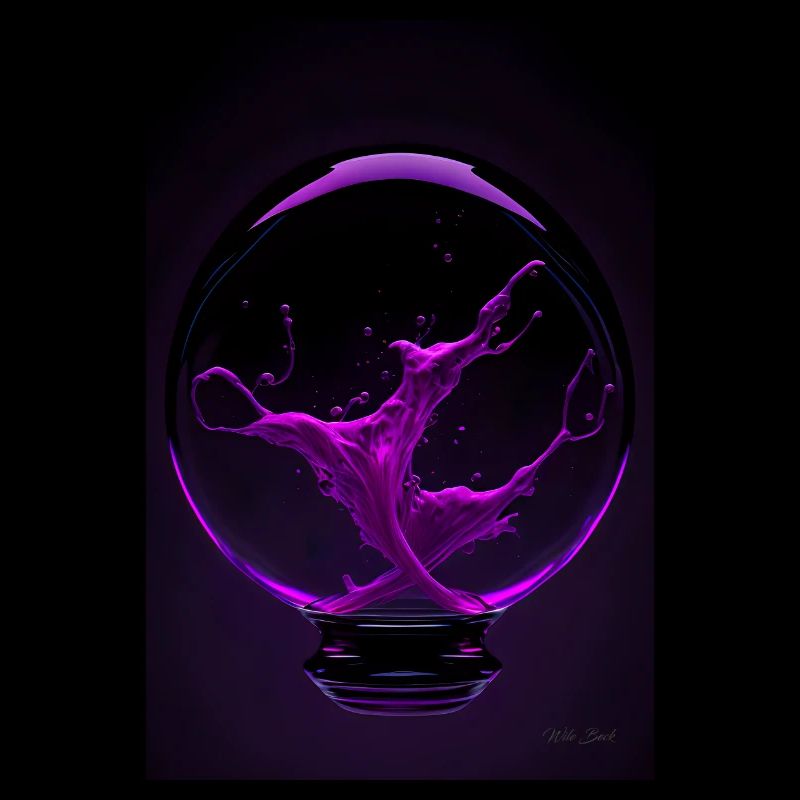 Kaos in einer Blase magenta 1