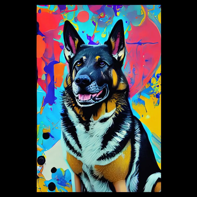 Modern Pop Art Print | colorful | German Shepherd