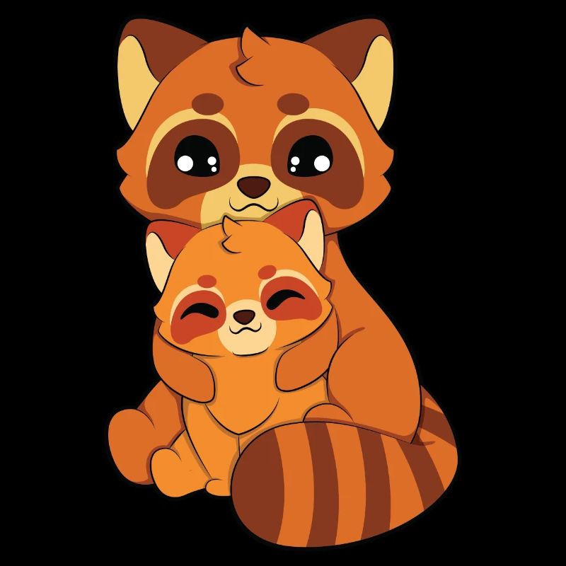 Câlin de panda roux