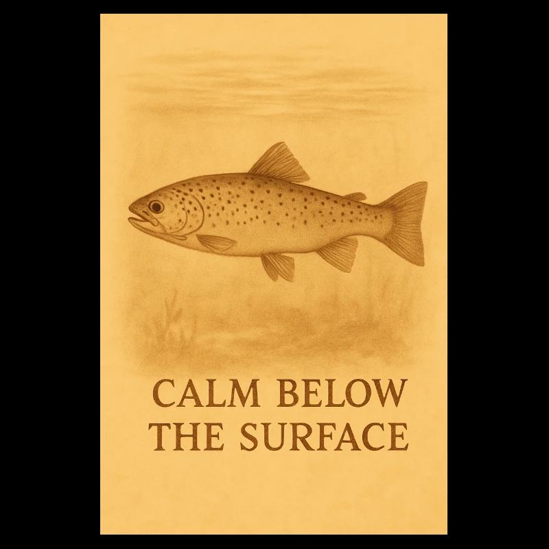 Calm Below the Surface Trout Print