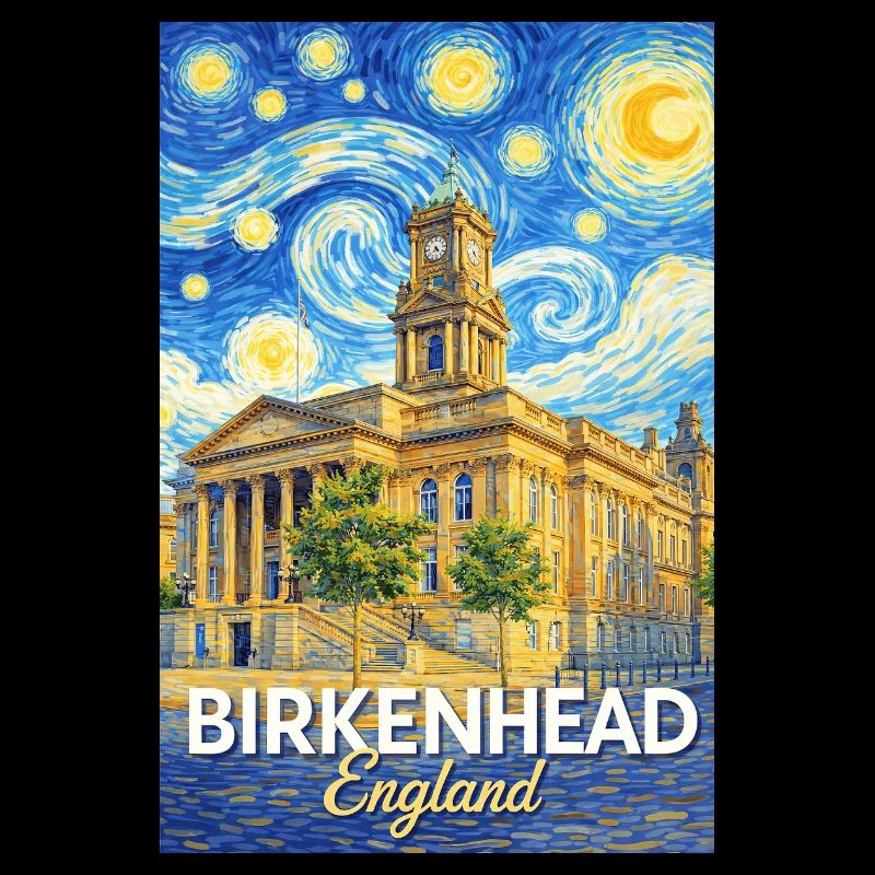 Birkenhead England Uhrturm Sternenwirbel