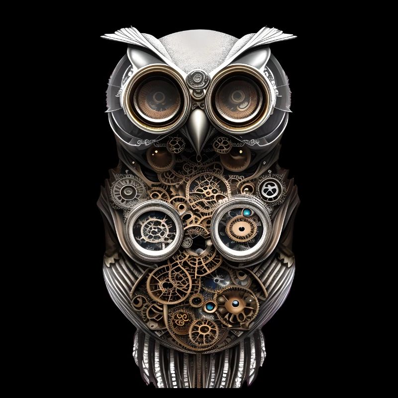 Steampunk verrückte Eule Future Fantasy Design