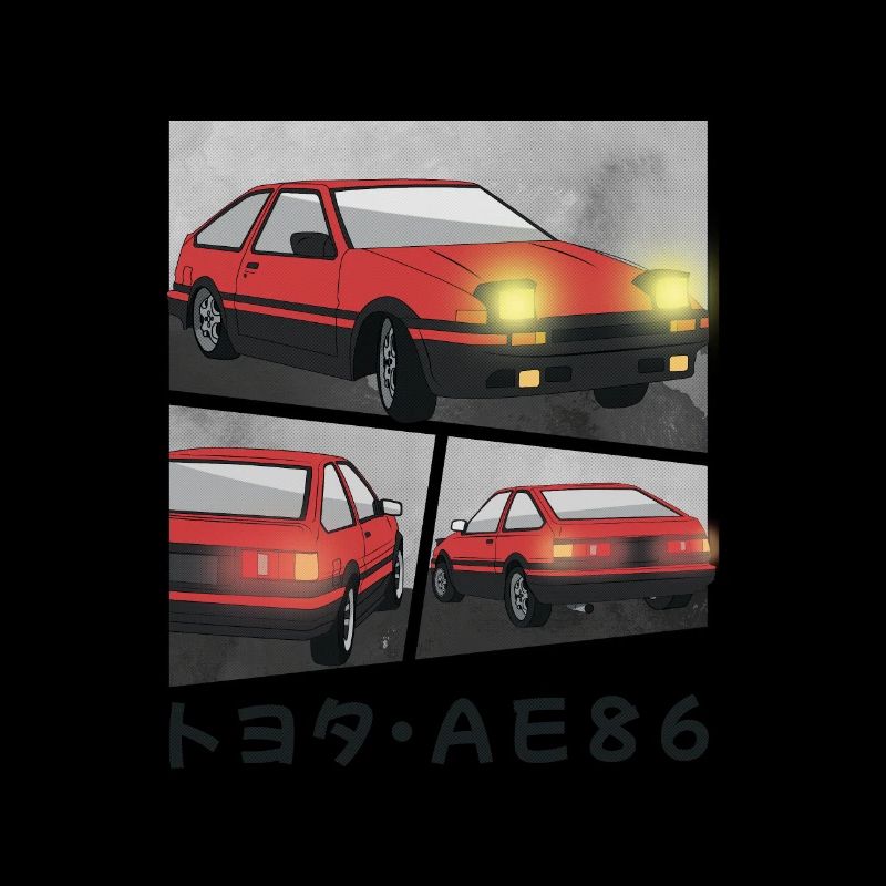 LAVA RED CAR COMIC / POP UP HEADLIGHTS HATCHBACK