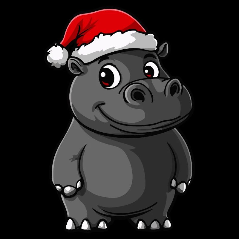 Nilpferd Weihnachten