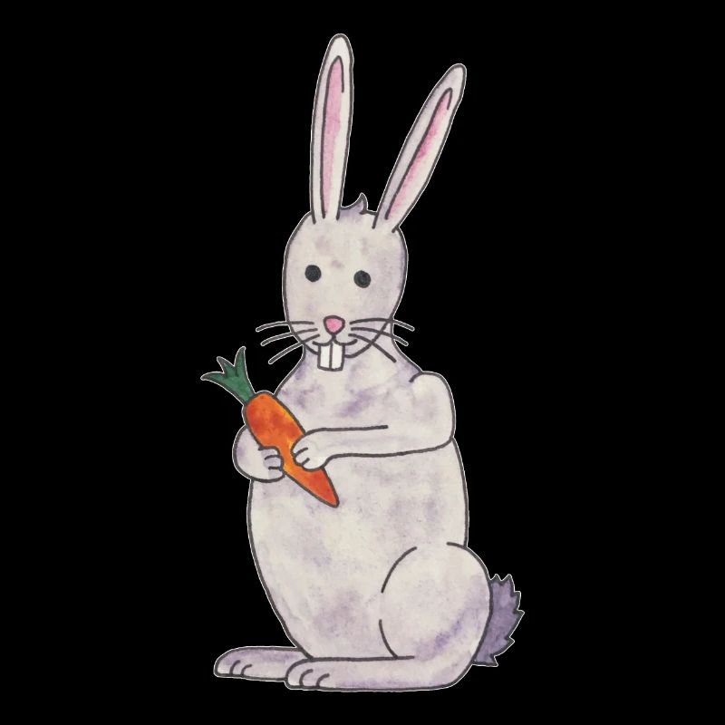 cute rabbit rabbit with carrot