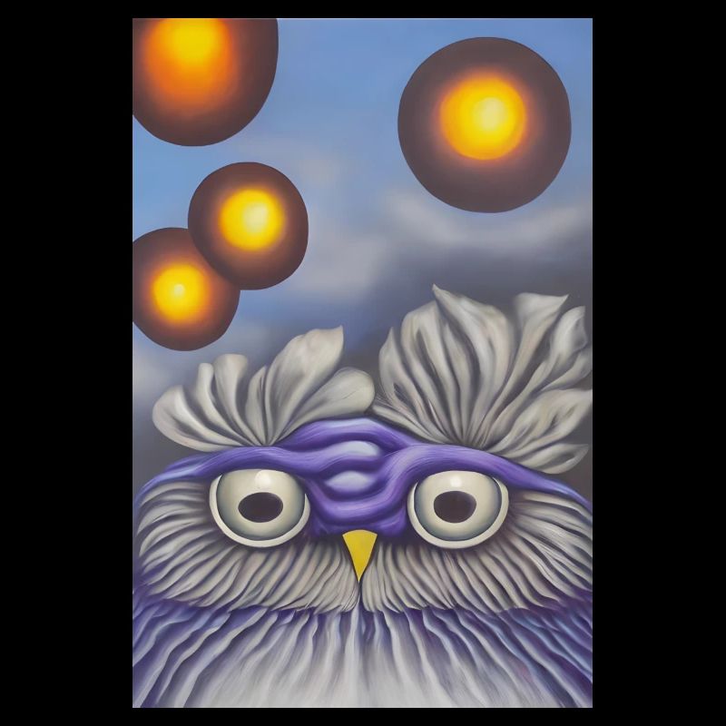 Eule mit Mond