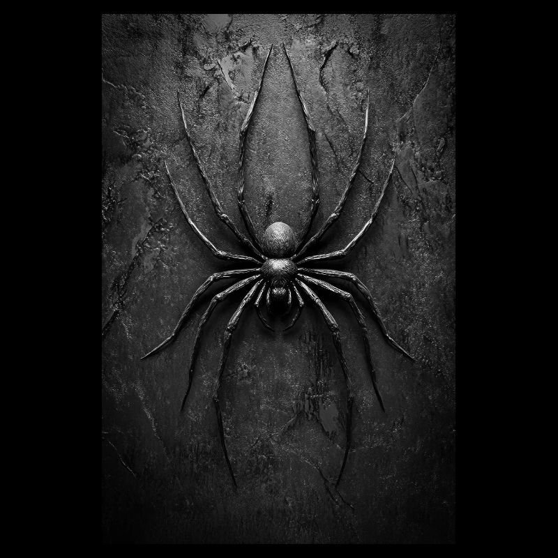 Spinnenkunst im Black Widow-Stil