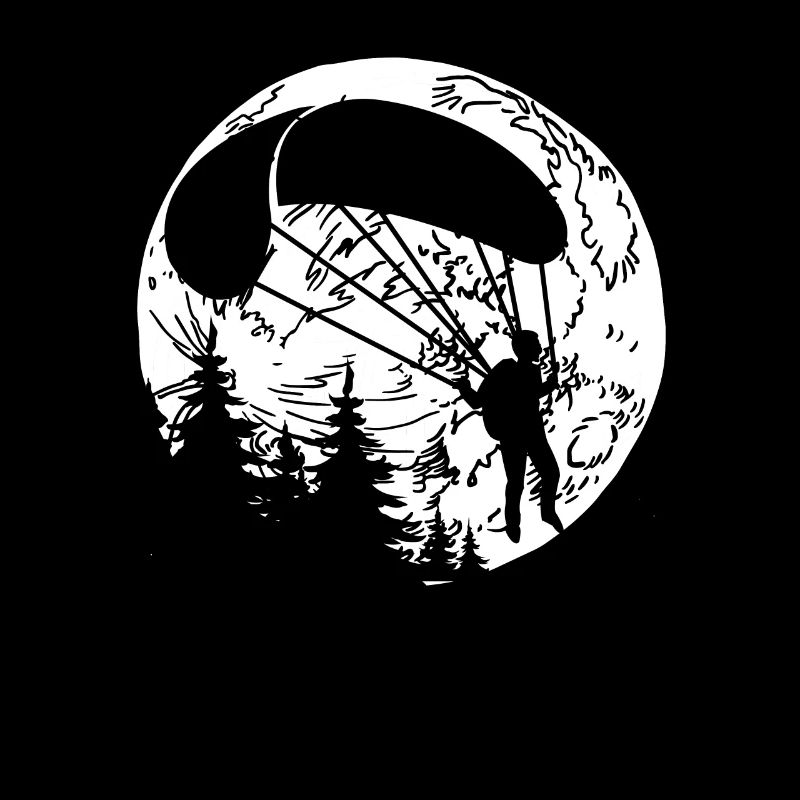 Paragleiter Paragleiten Mond