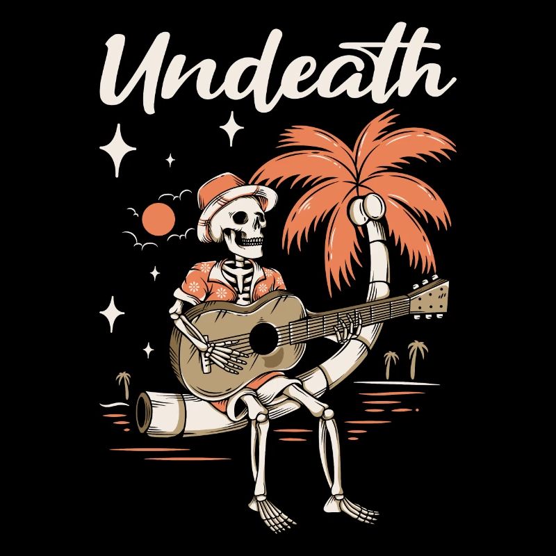 Acoustic Guitar Skeleton Undeath