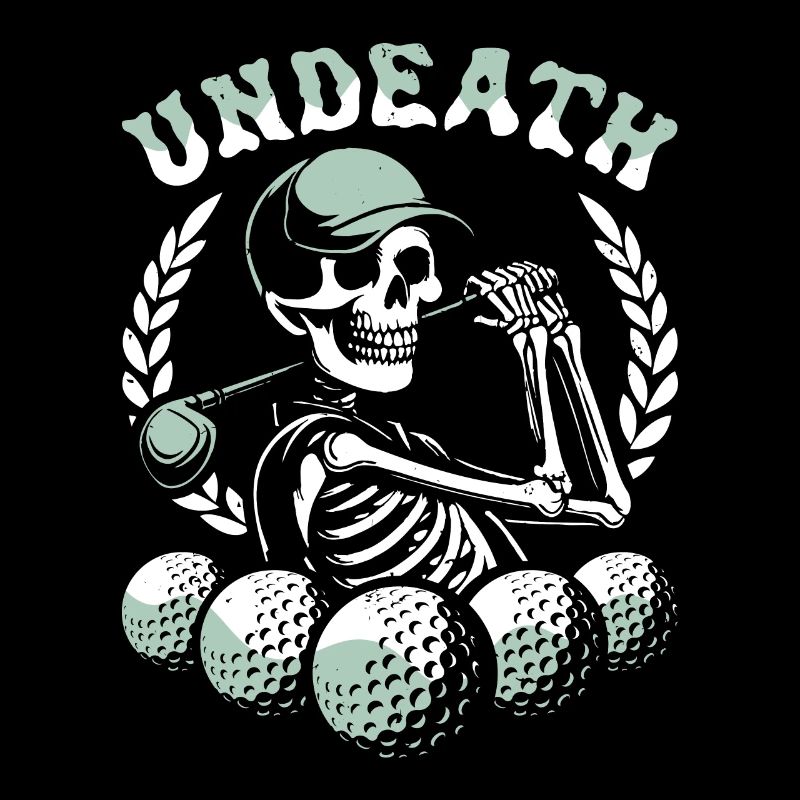 Golf Golfer Golfing Skeleton Undeath