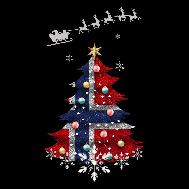 Christmas tree with Norway flag