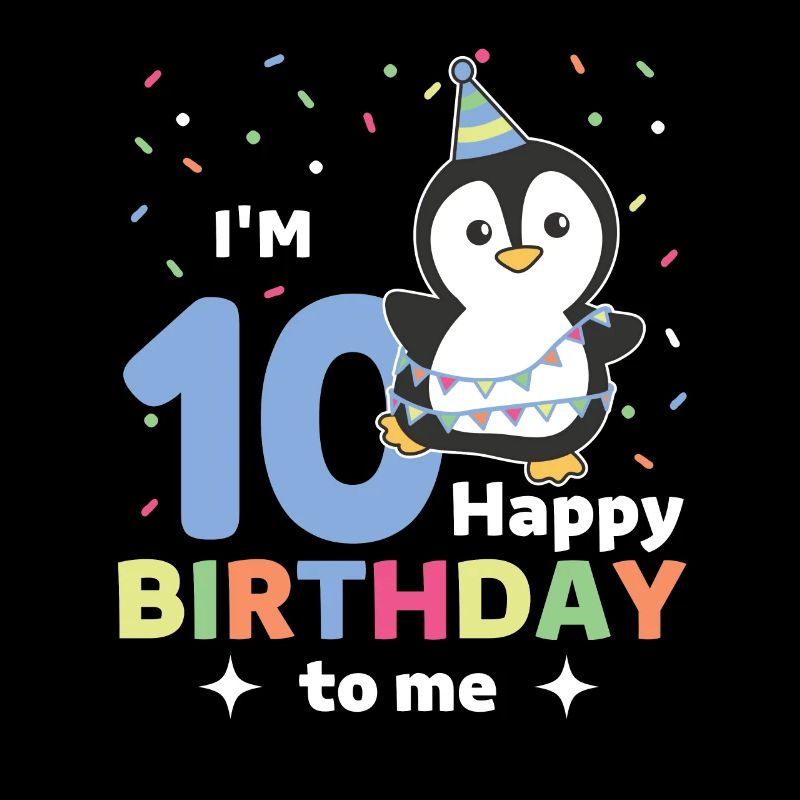 Pingouin pour les 10 ans des enfants de dix ans