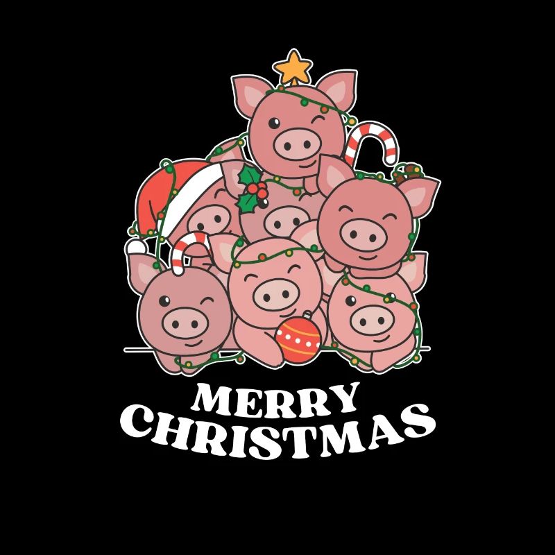 Joyeux cochon de Noël Cochons de la veille de Noël