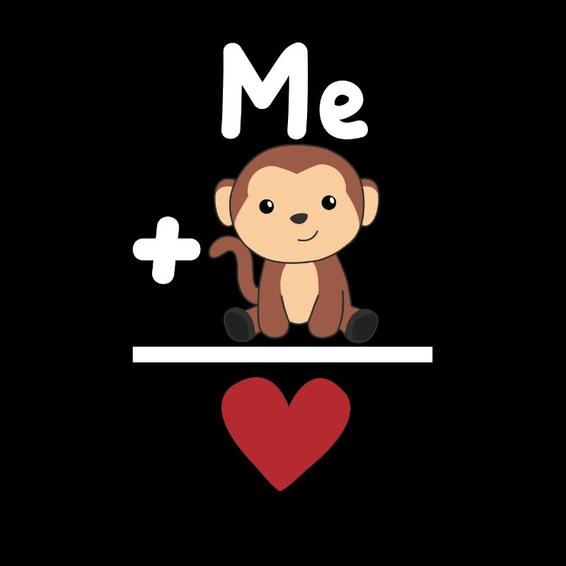 Lieblingstier Affe Liebe Herz Affen