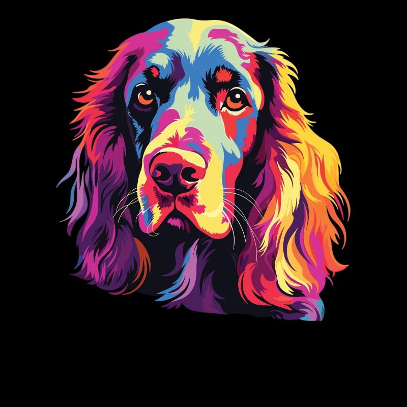 Aquarelle colorée Welsh Springer Spaniel