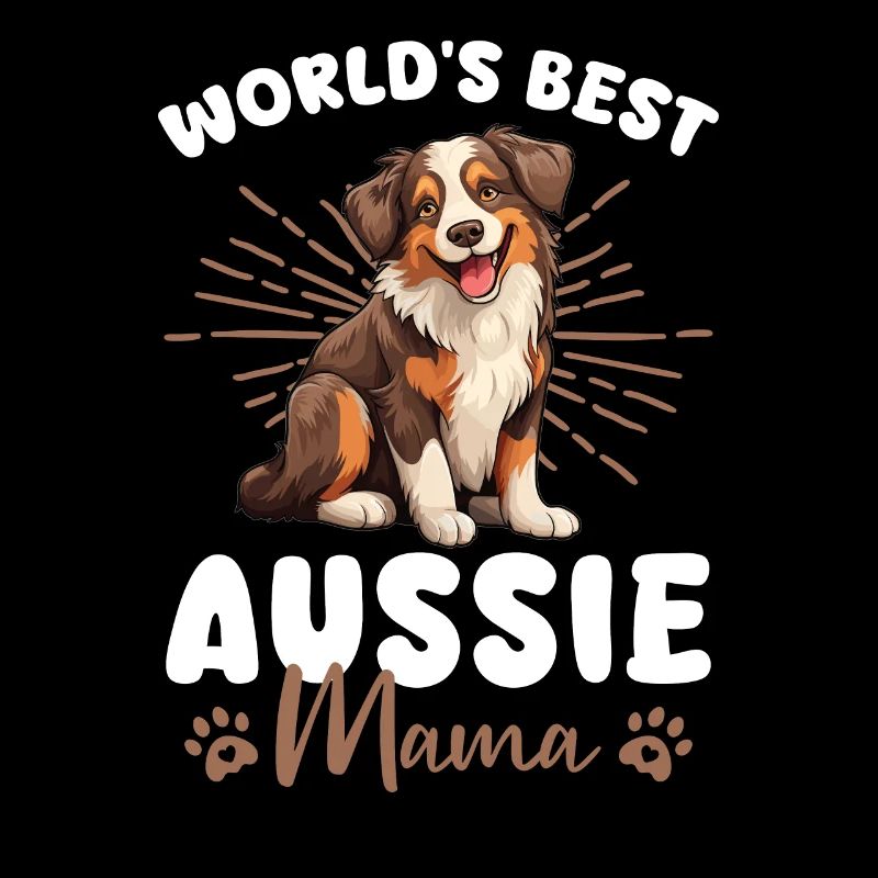 Australian Shepherd Red Tri Dog Aussie mama