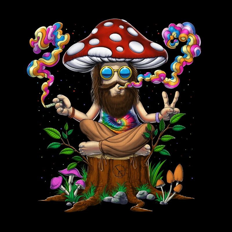 Tie-Dye Hippie Champignon