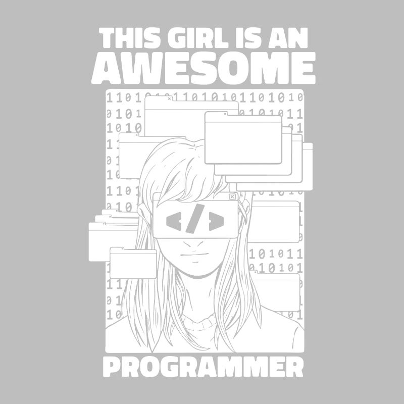 Développeur Coder Programmeur Girl